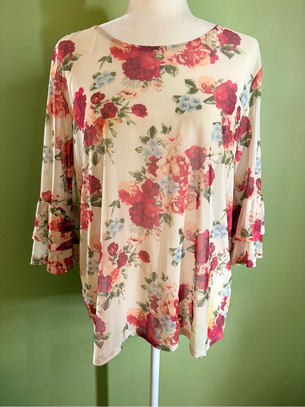 Sheer Bell Sleeve Top